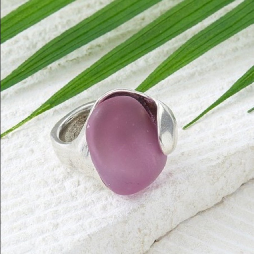 UNOde50 “PETER OL” Glass Ring | NWT